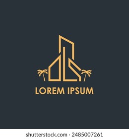DSL initial luxury real estate logo design 