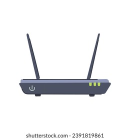 a dsl modem cartoon. broadband ethernet, lan net, wifi speed a dsl modem sign. isolated symbol vector illustration