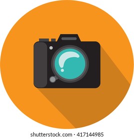 DSLR camera, flat design