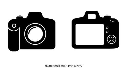 DSLR Camera icon front and back