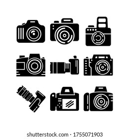 dslr camera icon or logo isolated sign symbol vector illustration - Collection of high quality black style vector icons
