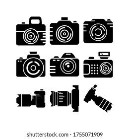 dslr camera icon or logo isolated sign symbol vector illustration - Collection of high quality black style vector icons
