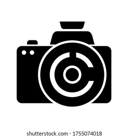 dslr camera icon or logo isolated sign symbol vector illustration - high quality black style vector icons
