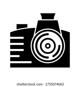 dslr camera icon or logo isolated sign symbol vector illustration - high quality black style vector icons
