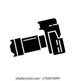 dslr camera icon or logo isolated sign symbol vector illustration - high quality black style vector icons
