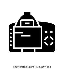 dslr camera icon or logo isolated sign symbol vector illustration - high quality black style vector icons
