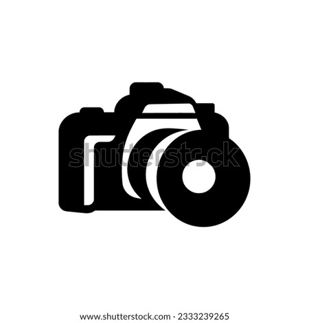 DSLR camera icon on white background
