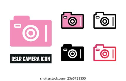 Dslr camera Icon Set Vector Illustration