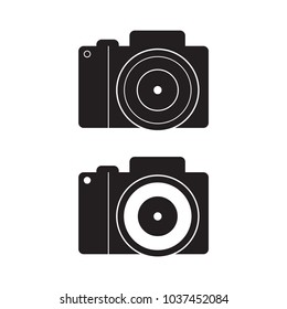 DSLR Camera icon Vector Illustration. Flat Sign isolated on White Background.