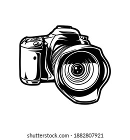 Dslr Camera Logo Design Illustration Stock Vector (Royalty Free ...