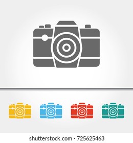 DSLR Camera Single Icon Vector Illustration
