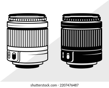DSLR Camera SVG Printable Vector Illustration