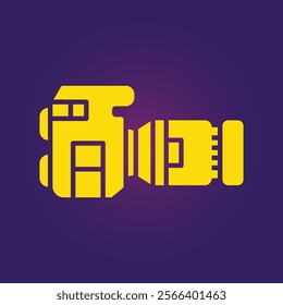 Dslr Camera trendy artwork beautiful abstract vector illustration colorful yellow design.eps