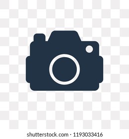 DSLR Camera vector icon isolated on transparent background, DSLR Camera transparency concept can be used web and mobile