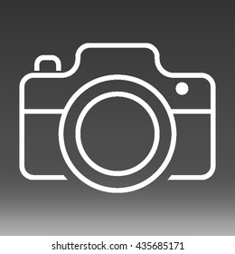 DSLR Digital Camera Vector Icon Illustration