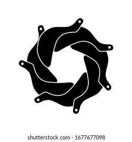 Dslr or mirrorless camera lens aperture icon.