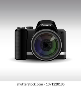 Dslr photo camera vector design illustration isolated on background