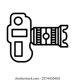 Dslr Vector Line Icon Design