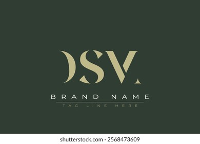 DSM abstract letter logo design. This logo is designed by three abstract letters.