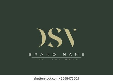 DSN abstract letter logo design. This logo is designed by three abstract letters.