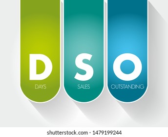 DSO - Days Sales Outstanding acronym, business concept background