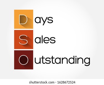 DSO - Days Sales Outstanding acronym, business concept background