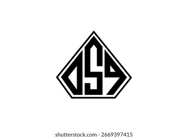 Diseño de logotipo de monograma personalizado DSQ.