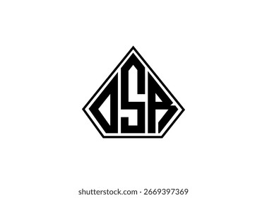 Diseño de logotipo de monograma personalizado DSR.