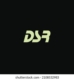 DSR-Text-Logo-Design auf Hintergrund