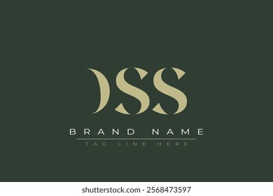 DSS abstract letter logo design. This logo is designed by three abstract letters.