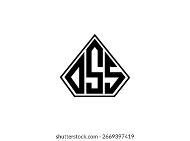 Diseño de logotipo de monograma personalizado de DSS.