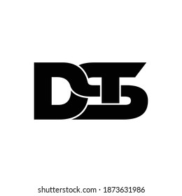 DST letter monogram logo design vector