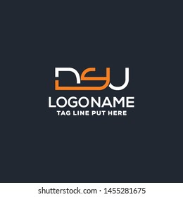 DSU LETTER LOGO DESIGN TEMPLATE