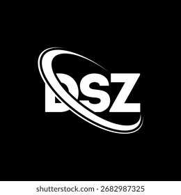 Logotipo de DSZ. Letra DSZ. Diseño del logotipo de la letra DSZ. Logotipo de DSZ con el círculo y el logotipo del monograma en mayúsculas. Tipografía DSZ para tecnología, negocio y marca inmobiliaria.