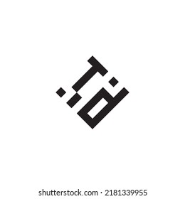 DT abstract geometric concept logo in high quality professional design that will be best for street style