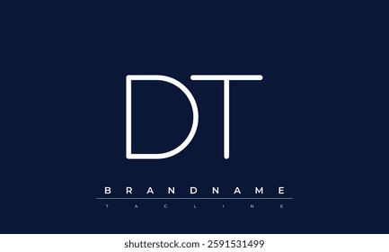 DT Abstract letter logo. This logo icon incorporate with abstract shape in the creative way