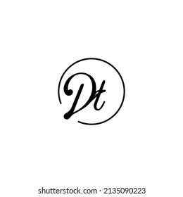 DT-Circle Feminine Konzept erstes Logo am besten für Schönheit und Mode
