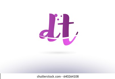 dt d t calligraphy alphabet letter logo 