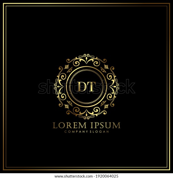 Dt Initial Letter Luxury Logo Template Stock Vector (Royalty Free ...