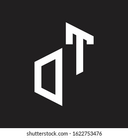 DT Initial Letters logo monogram with up to down style