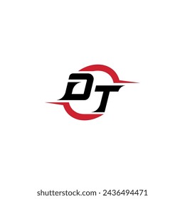 DT initial logo cool and stylish concept for esport or gaming logo as your inspirational