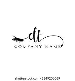 DT Logo-Logo-Logo-Wimpernvektor modern