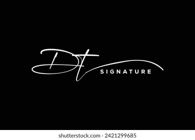 DT initials Handwriting signature logo. DT Hand drawn Calligraphy lettering Vector. DT letter real estate, beauty, photography letter logo design.