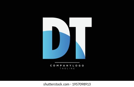 DT initials monogram letter text alphabet logo design	