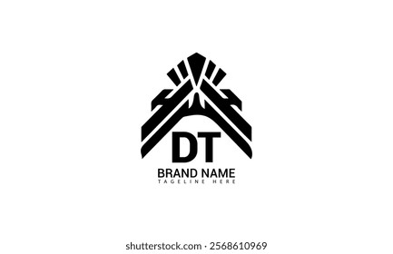 DT letter logo design with a circle shape DT Logo design. DT letter logo creative design. DT letter logo design 