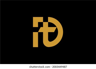 DT letter logo design vector. Monogram DT illustration sign.