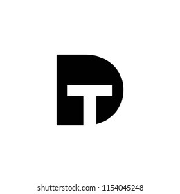 dt letter logo vector