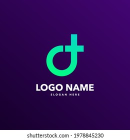 Dt Letter Modern Logo Design