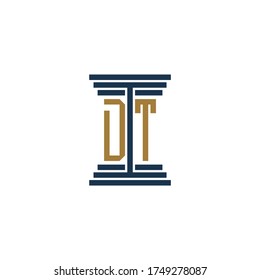 dt logo design vector icon