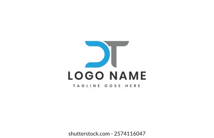 dt logo template with abstract